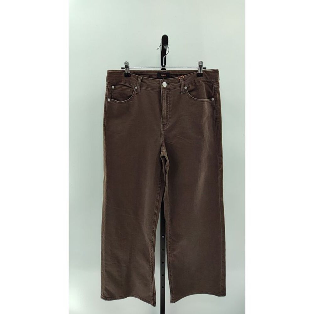 NWT Quince Bella Stretch Wide Leg Jeans Coffee Bean Brown Size 32x 32 (12 - 14)